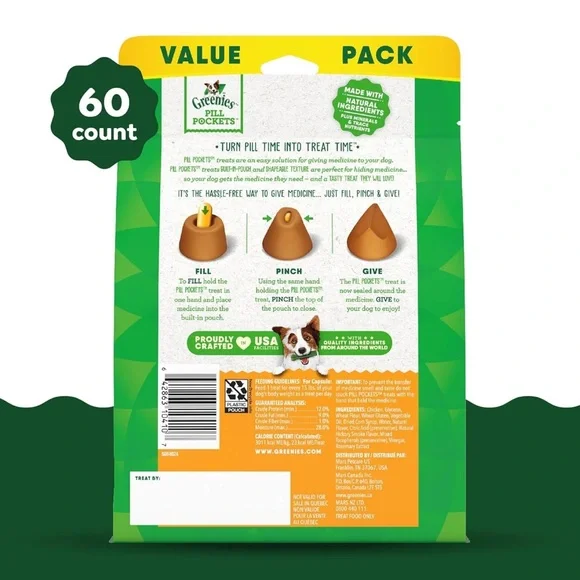 Set of 3 - Greenies Pill Pockets - Chicken Flavour - Picture 2 of 8